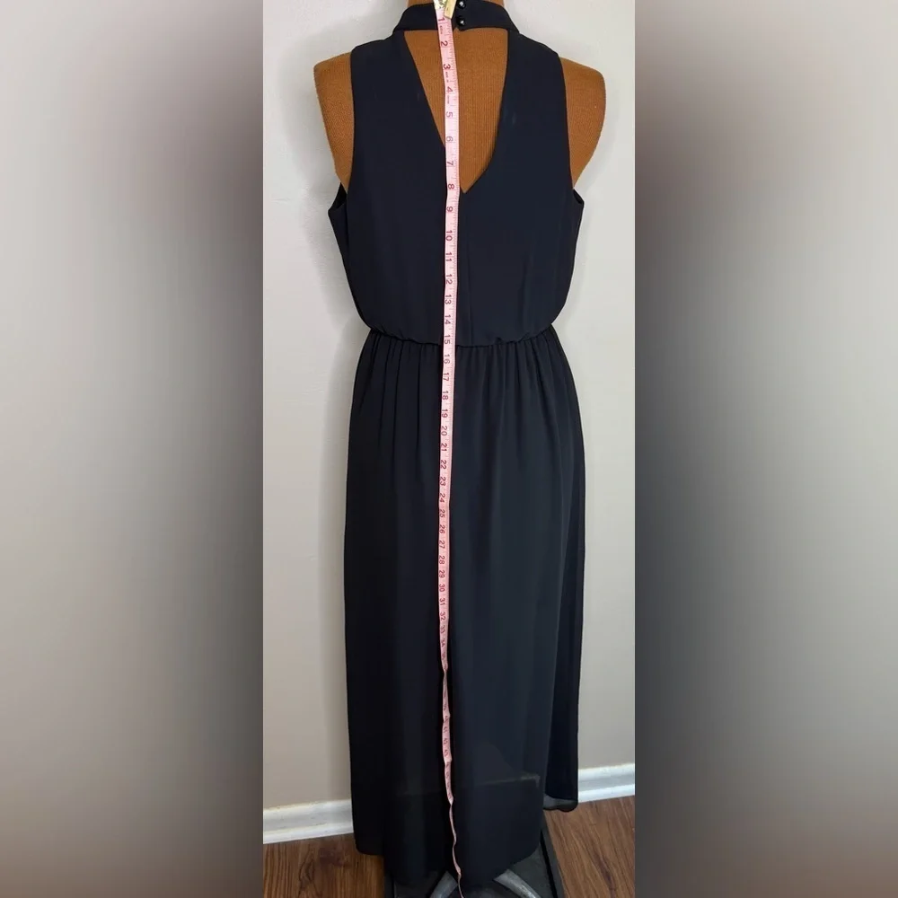 I. N. San Francisco Keyhole Neck Sheer Maxi Sleeveless Size Small